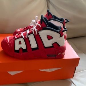 Nike Air more uptempo University Red black white PS